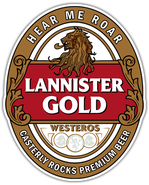 Car & Motorbike Stickers: Game of Thrones Lannister Gold