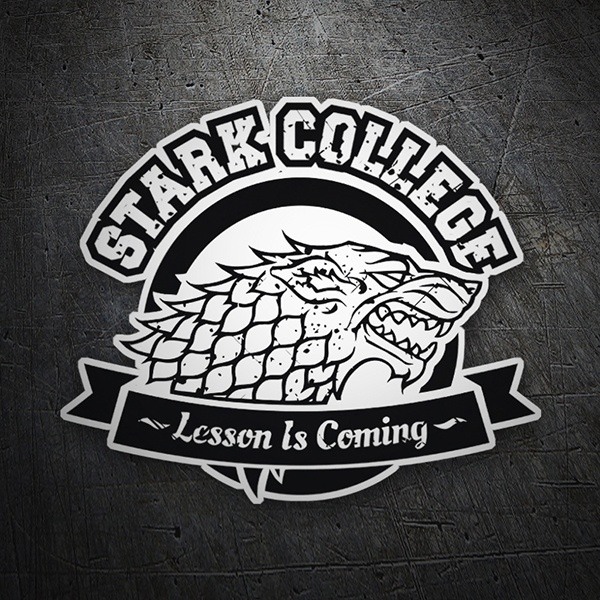 Car & Motorbike Stickers: Game of Thrones Stark College