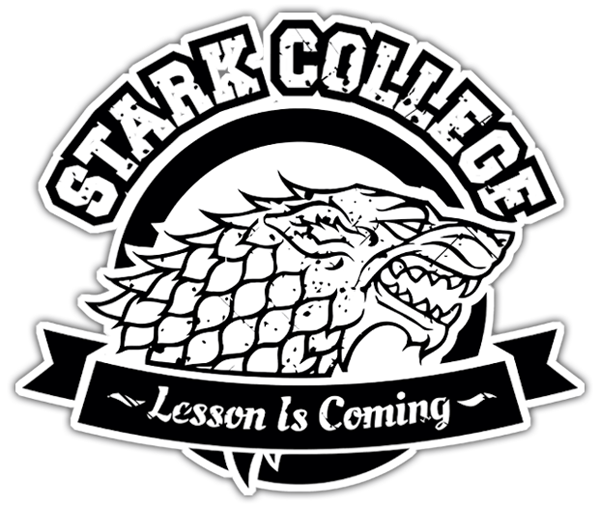 Car & Motorbike Stickers: Game of Thrones Stark College