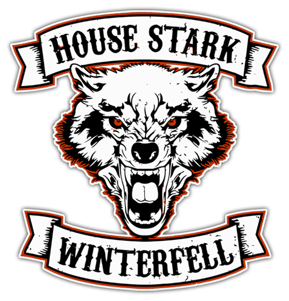 Car & Motorbike Stickers: Games of Thrones House Stark - Winterfell