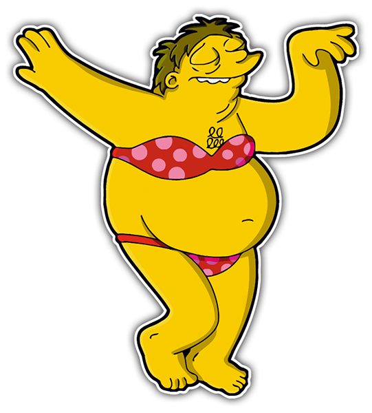 Car & Motorbike Stickers: Barney Bikini