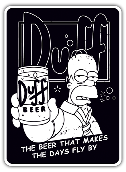 Car & Motorbike Stickers: Homer ad Duff