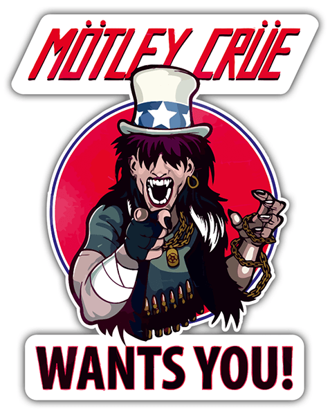 Car & Motorbike Stickers: Mötley Crüe, Wants You?