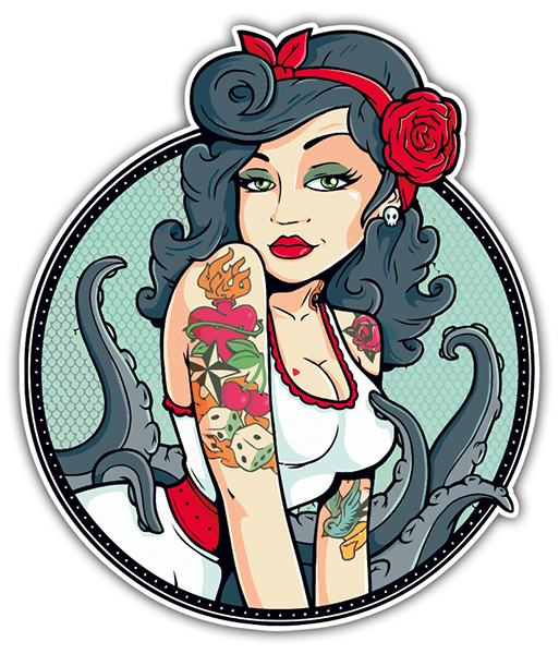 Car & Motorbike Stickers: Pin-Up Girl