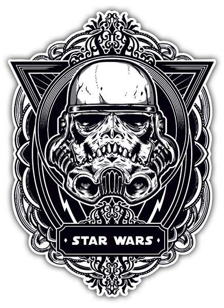 Car & Motorbike Stickers: Stormtrooper skull emblem