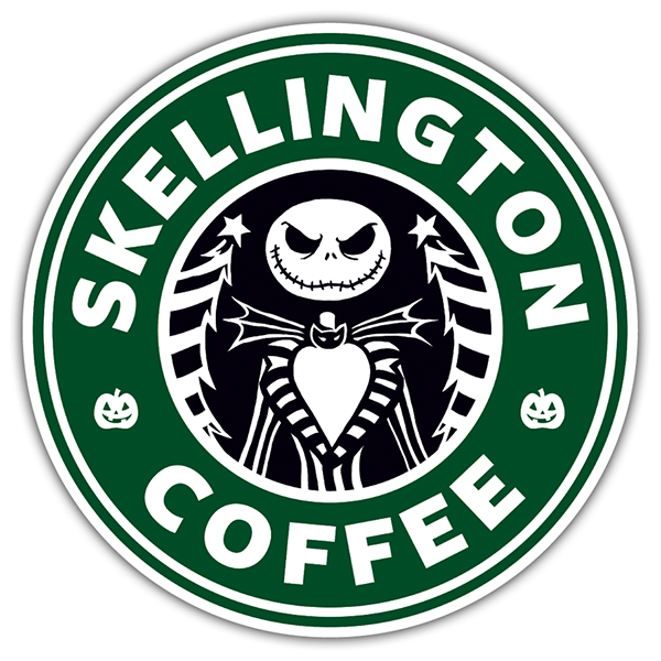 Car & Motorbike Stickers: Skellington Coffee