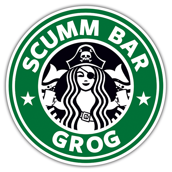 Car & Motorbike Stickers: Scumm Bar Grog