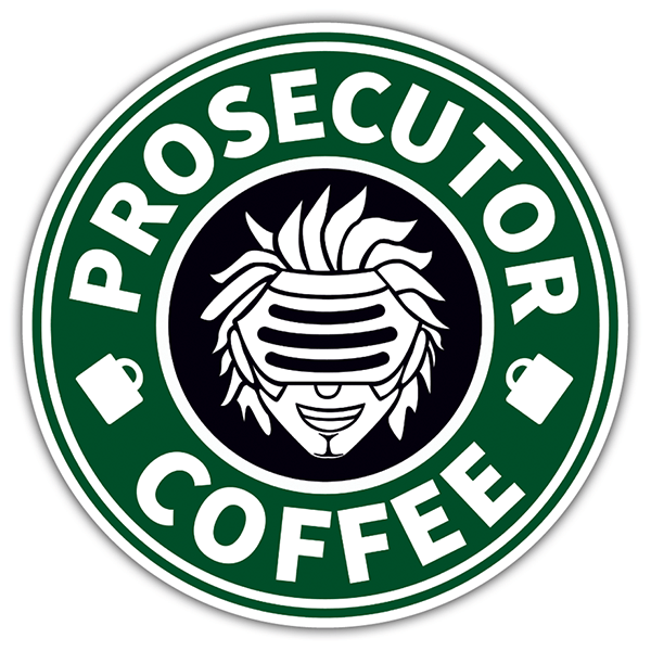 Car & Motorbike Stickers: Prosecutor Coffee