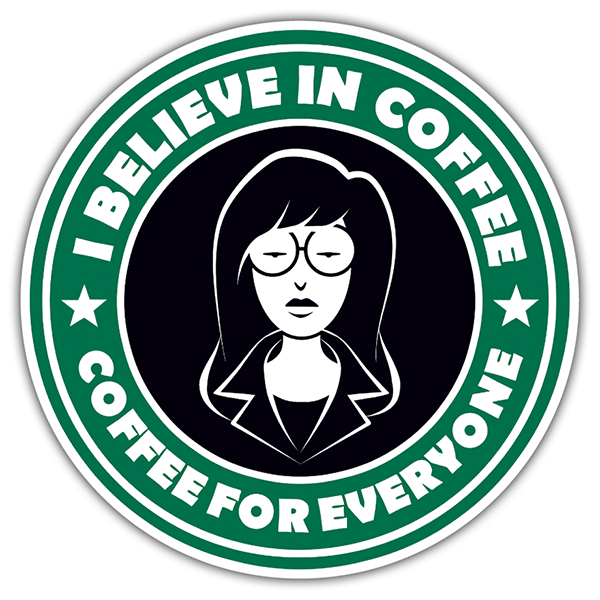Car & Motorbike Stickers: I believe in coffee