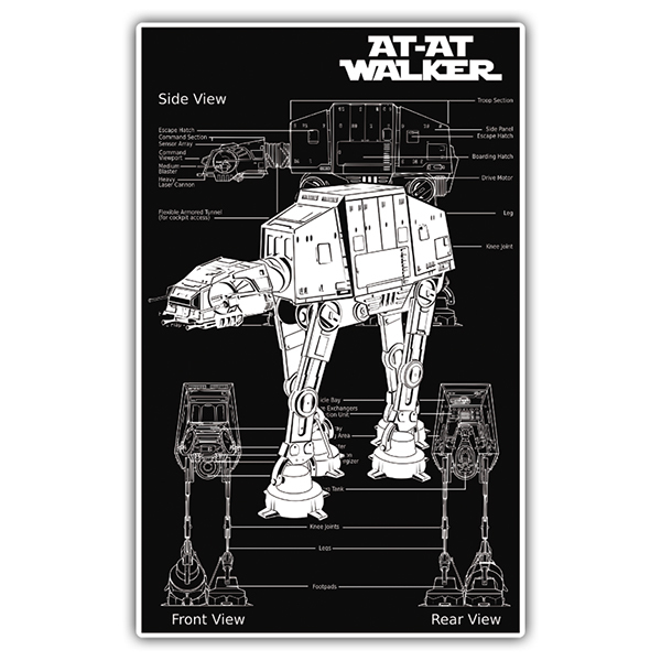 Car & Motorbike Stickers: Star Wars AT-AT