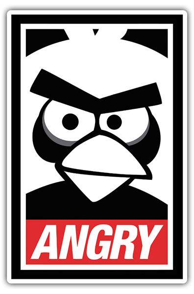 Car & Motorbike Stickers: Angry Birds Obey