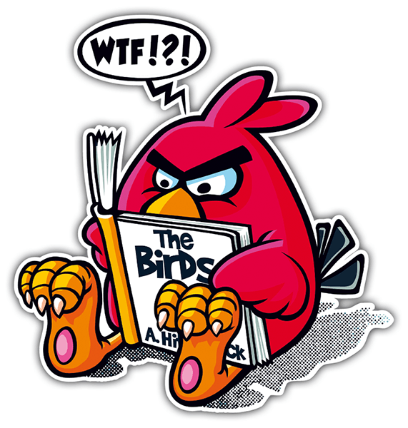 Car & Motorbike Stickers: Angry Birds Hitchcock
