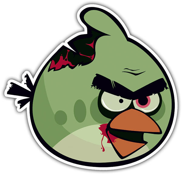 Car & Motorbike Stickers: Angry Birds Zombie