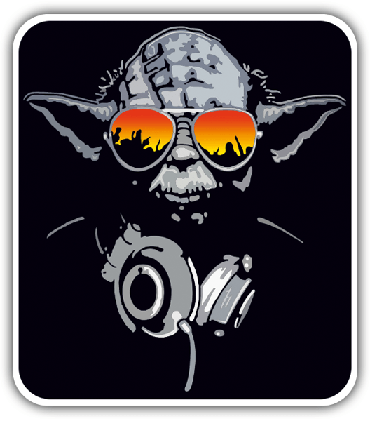 Car & Motorbike Stickers: Yoda DJ