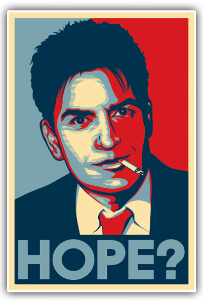 Car & Motorbike Stickers: Charlie Sheen Hope
