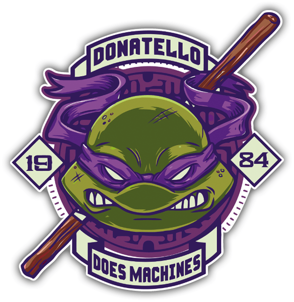 Car & Motorbike Stickers: Donatello 1984