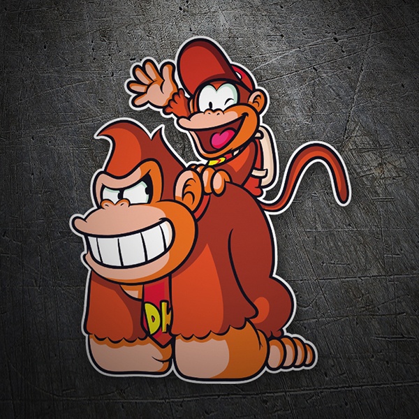 Car & Motorbike Stickers: Donkey & Diddy Kong