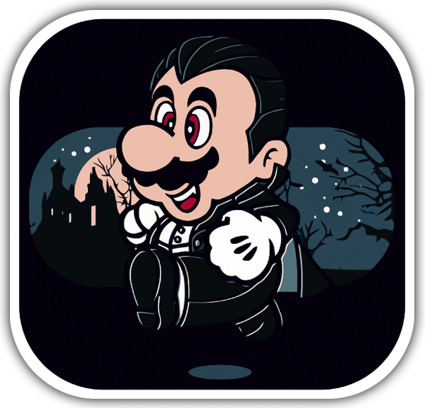 Car & Motorbike Stickers: Super Mario Dracula