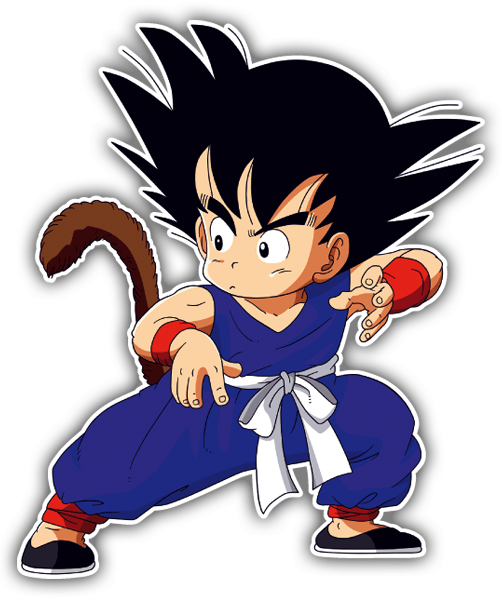 Car & Motorbike Stickers: Goku in defensive position