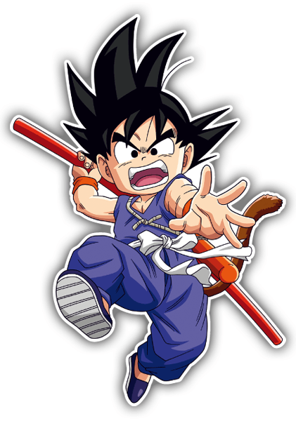 Car & Motorbike Stickers: Goku attack