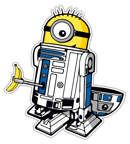 Car & Motorbike Stickers: Minion R2D2