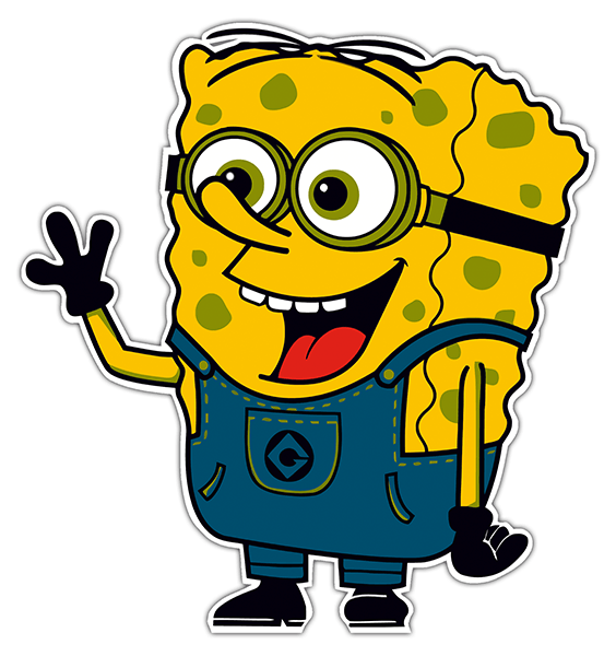 Car & Motorbike Stickers: SpongeBob minion