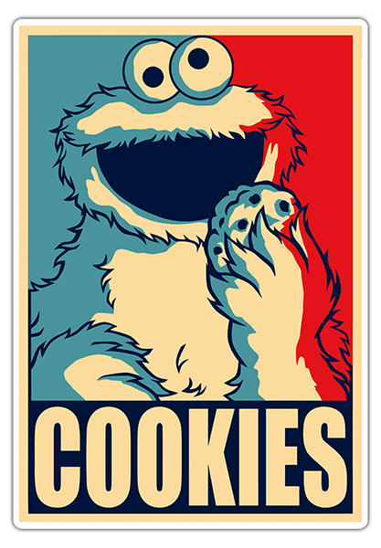 Car & Motorbike Stickers: Monster cookies President