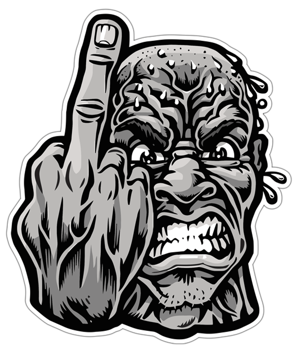 Car & Motorbike Stickers: Furious man