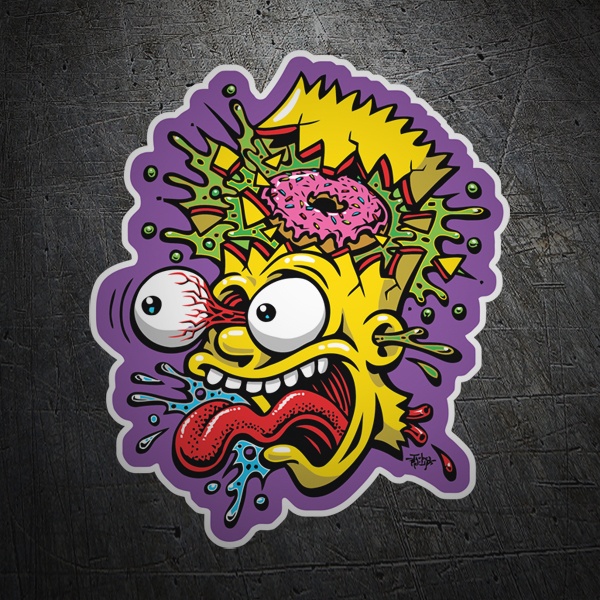 Car & Motorbike Stickers: Bart Simpson Blast