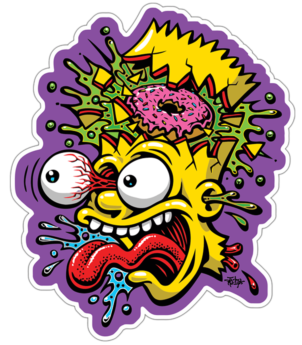 Car & Motorbike Stickers: Bart Simpson Blast