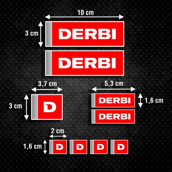 Car & Motorbike Stickers: Set Derbi 9X