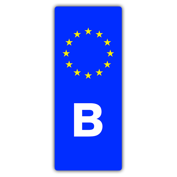 Car & Motorbike Stickers: Registration Belgium