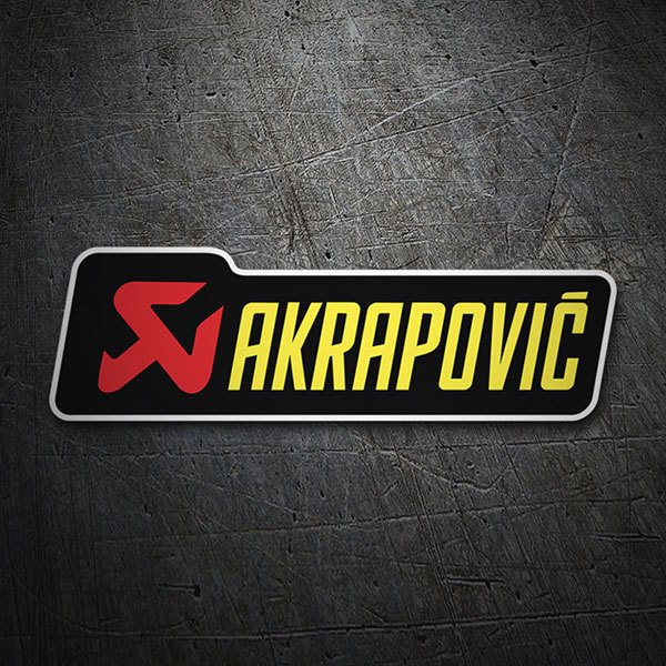 Car & Motorbike Stickers: Akrapovic Yellow letters