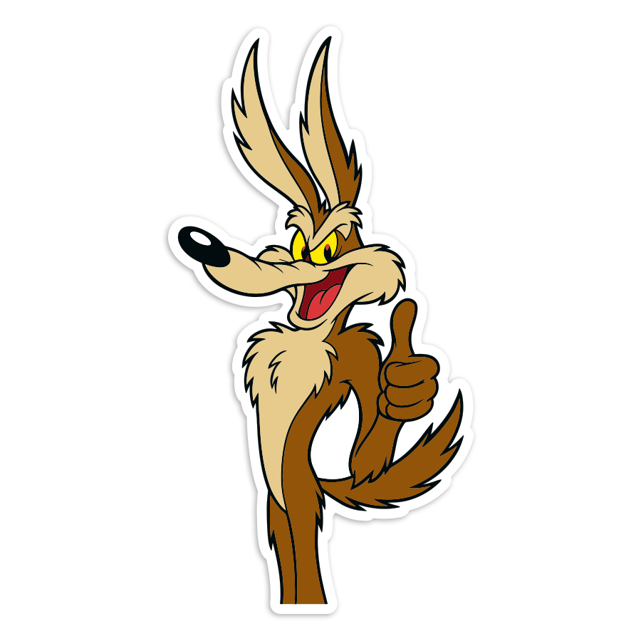 Car & Motorbike Stickers: Coyote Thumbs Up OK