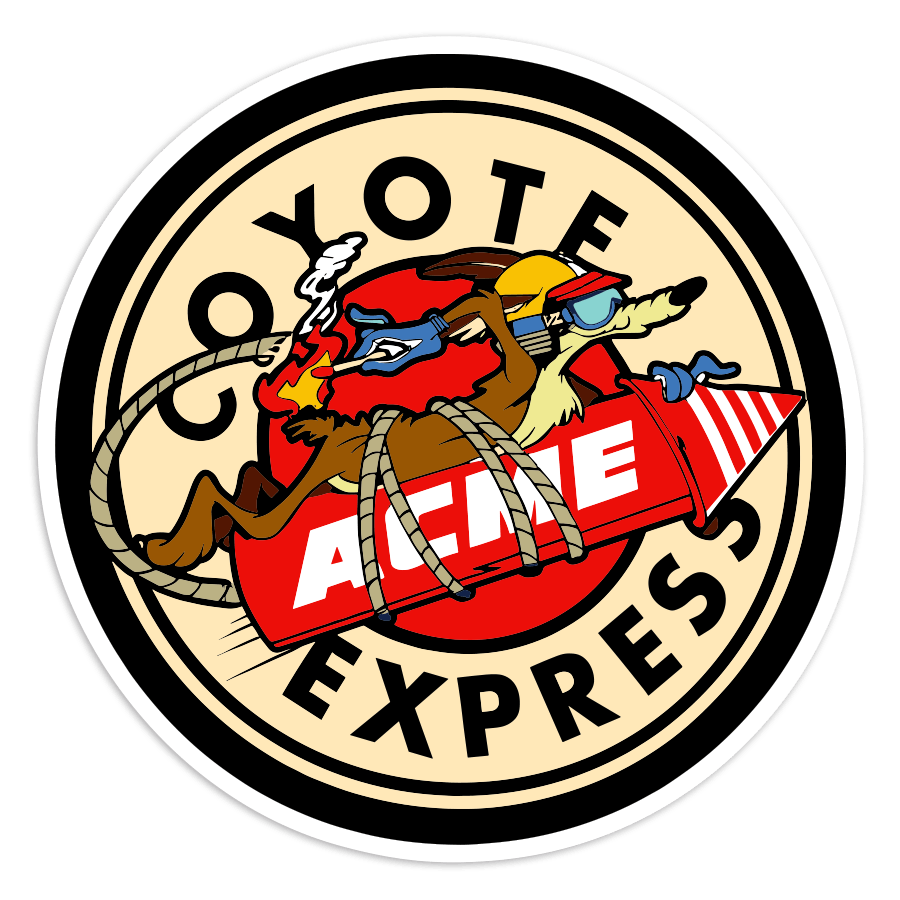 Car & Motorbike Stickers: Coyote Express ACME Rocket
