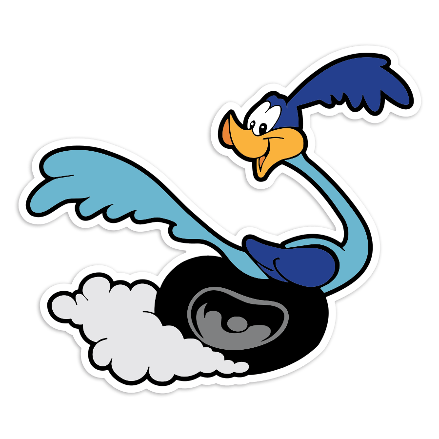 Car & Motorbike Stickers: Road Runner Speedy Wheel