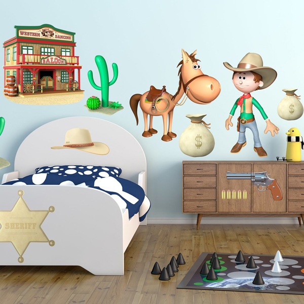 Stickers for Kids: Kit western cowboys