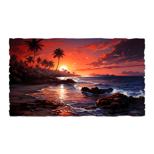 Wall Stickers: Beachside Sunset