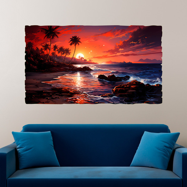 Wall Stickers: Beachside Sunset