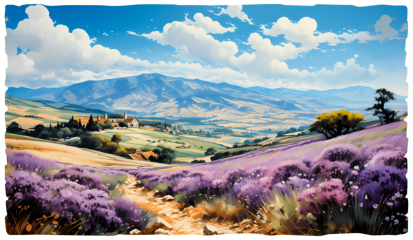 Wall Stickers: Lavender fields