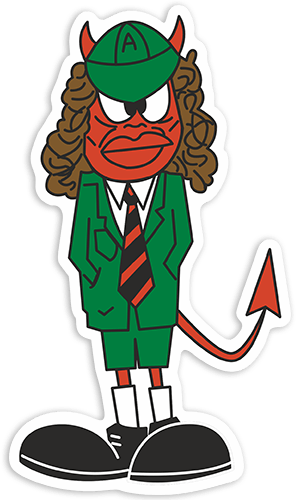 Car & Motorbike Stickers: Angus Young cartoon