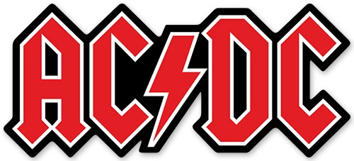 Car & Motorbike Stickers: AC/DC Red