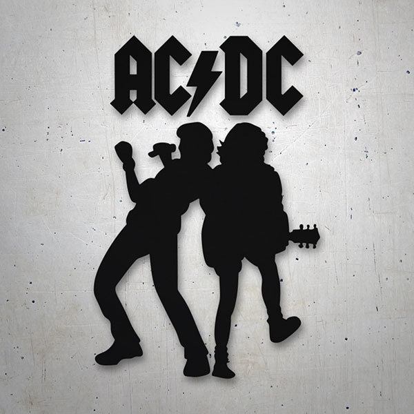 Car & Motorbike Stickers: ACDC Angus Young & Brian Johnson