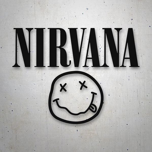Sticker Nirvana with Smiley Drunk