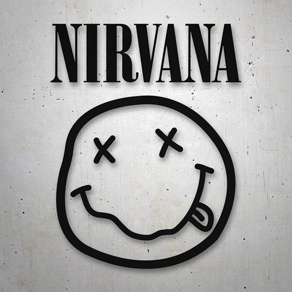Sticker Nirvana with Smiley Drunk