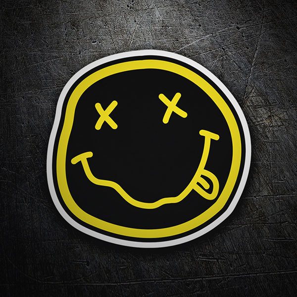 Car & Motorbike Stickers: Smiley Drunk of Nirvana Negro Black