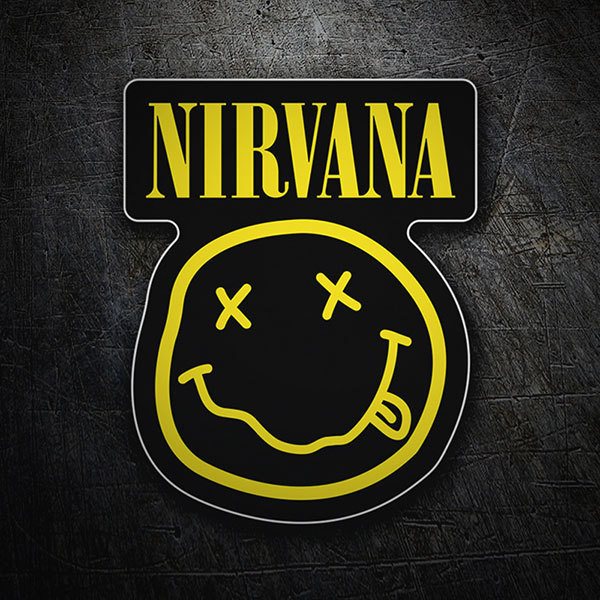 Car & Motorbike Stickers: Nirvana with Smiley Drunk Black