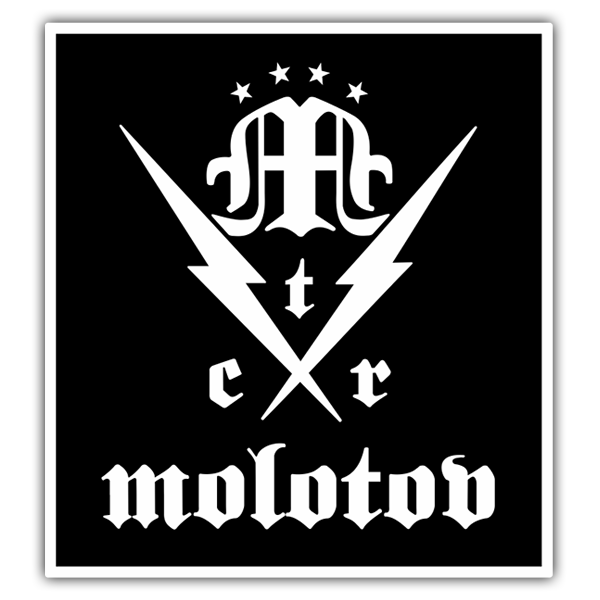 Car & Motorbike Stickers: Molotov Emblem Black