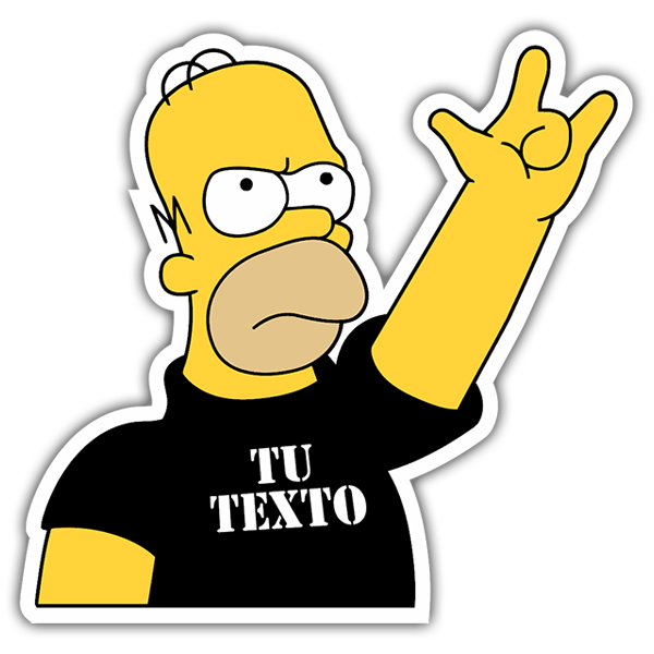 Car & Motorbike Stickers: Rock & Roll Homer Custom