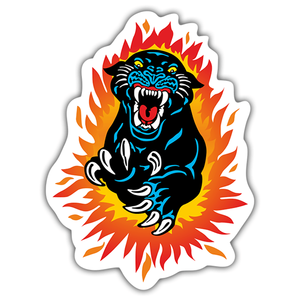 Car & Motorbike Stickers: Panther flames